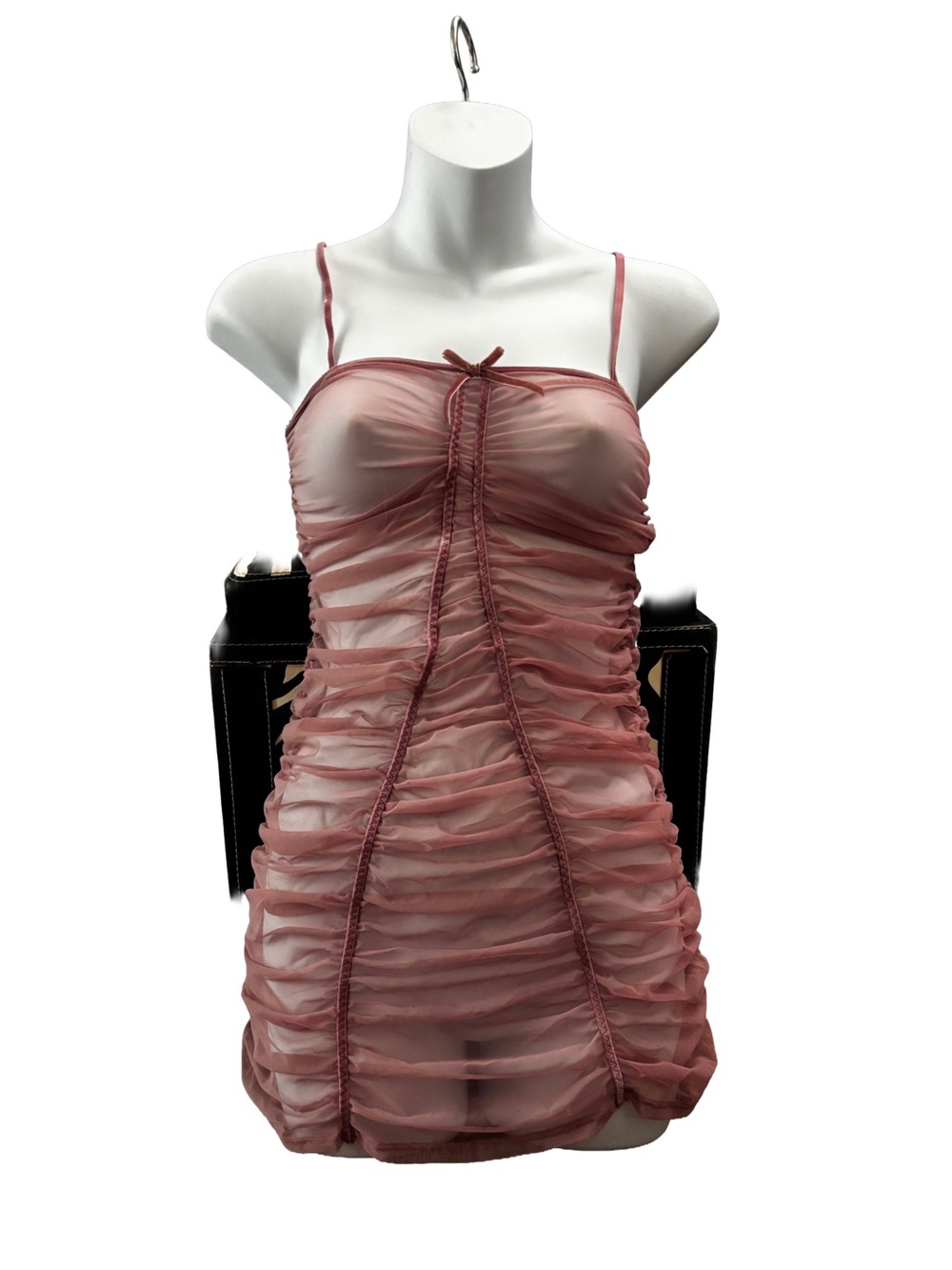 (3 for $20) Auden NWT Sheer Ruched Slip Dress - Dusty Rose Size XS